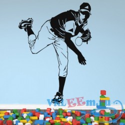 Декоративная наклейка Бросок мяча бейсбол