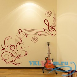 Декоративная наклейка Musical Note Embellishment Wall Sticker Music Wall Art