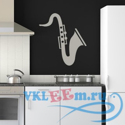 Декоративная наклейка Saxophone Jazz Blues Musical Notes &amp; Instruments Wall Stickers Music Art Decals