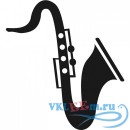 Декоративная наклейка Saxophone Jazz Blues Musical Notes &amp; Instruments Wall Stickers Music Art Decals