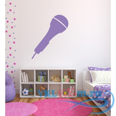 Декоративная наклейка Microphone Singing Musical Notes &amp; Instruments Wall Sticker Music Home Art Decal