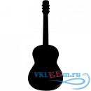 Декоративная наклейка Guitar Silhouette Strings Musical Notes &amp; Instruments Wall Stickers Music Decals