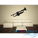 Декоративная наклейка Trumpet Brass Band Jazz Musical Notes &amp; Instruments Wall Sticker Music Art Decal