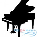 Декоративная наклейка Grand Piano Classical Musical Notes &amp; Instruments Wall Stickers Music Art Decals