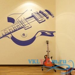 Декоративная наклейка Электрическая гитара в профиль