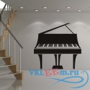 Декоративная наклейка Grand Piano Outline Wall Sticker Music Wall Art