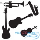 Декоративная наклейка Music Instruments Group Wall Stickers Creative Multi Pack Wall Decal Art