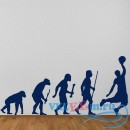 Декоративная наклейка эволюция баскетболиста