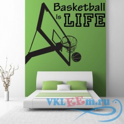 Декоративная наклейка баскетбольное кольцо с мячом 