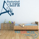Декоративная наклейка баскетбольное кольцо с мячом 