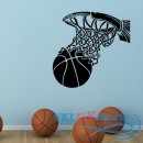 Декоративная наклейка баскетбольный мяч в сетке