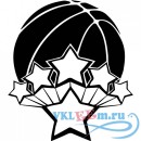 Декоративная наклейка символ баскетбола