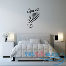 Декоративная наклейка Harp Ornate Design Wall Art Wall Sticker