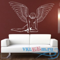 Декоративная наклейка Человеческий ангел с крыльями