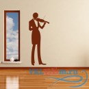 Декоративная наклейка Violinist Wall Sticker Music Wall Art