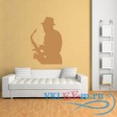 Декоративная наклейка Saxophone Player Wall Sticker Music Wall Art