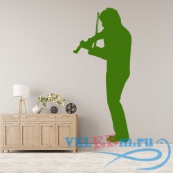 Декоративная наклейка Male Violinist Wall Sticker Music Wall Art
