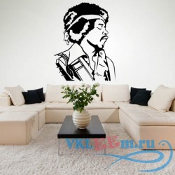 Декоративная наклейка Jimmy Hendrix Portrait Wall Sticker Icon Wall Art