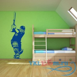 Декоративная наклейка Крикет Бэтсмен 