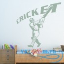 Декоративная наклейка Крикет надпись с игроком