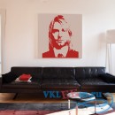 Декоративная наклейка Kurt Cobain Head Profile Icons &amp; Celebrities Wall Stickers Home Decor Art Decals