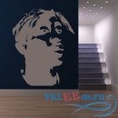 Декоративная наклейка Tupac Wall Shaded Profile Icons &amp; Celebrities Wall Sticker Home Decor Art Decals