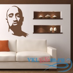 Декоративная наклейка Tupac Shadowed Rapper Icons &amp; Celebrities Wall Stickers Home Decor Art Decals