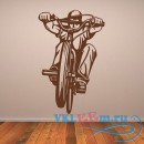 Декоративная наклейка Парень на трюковом велосипеде