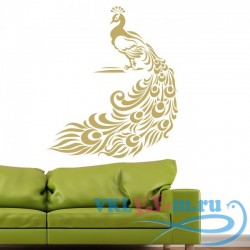 Декоративная наклейка Птица павлин
