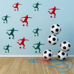 Декоративная наклейка Football Player Kicking Set Wall Stickers Creative Multi Pack Wall Decal Art