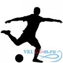 Декоративная наклейка Football Player Kicking Set Wall Stickers Creative Multi Pack Wall Decal Art