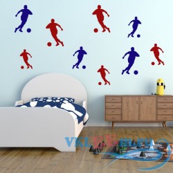 Декоративная наклейка Football Player Set Wall Stickers Creative Multi Pack Wall Decal Art