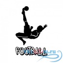 Декоративная наклейка Football Logo Player And Ball Football Wall Stickers Sports Decor Art Decals