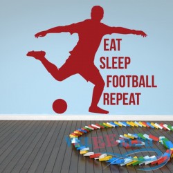Декоративная наклейка Ешьте и спите футбол 