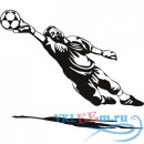 Декоративная наклейка Goalkeeper Player Silhouette Football Wall Stickers Sports Decor Art Decals