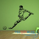 Декоративная наклейка Football Player Goal Silhouette Football Wall Stickers Sports Decor Art Decals