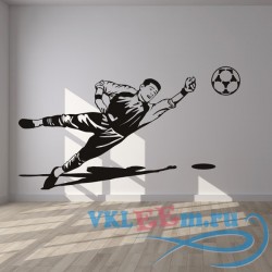 Декоративная наклейка Goal Keeper Football Player Goalie Football Wall Sticker Sports Decor Art Decals