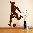 Декоративная наклейка Football Striker Player Ball Match Football Wall Sticker Sports Decor Art Decals