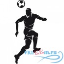 Декоративная наклейка Football Header Player Ball Match Football Wall Stickers Sports Decor Art Decals