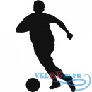 Декоративная наклейка Football Player Striker Ball Goal Football Wall Stickers Sports Decor Art Decals