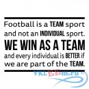 Декоративная наклейка We Win As A Team Football Quotes Wall Sticker Sports Art Decals Decor