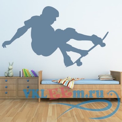 Декоративная наклейка Skateboarder Stunt Wall Sticker Sport Wall Art