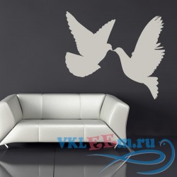 Декоративная наклейка Парочка голубей