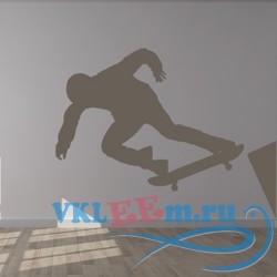 Декоративная наклейка Wall Jumping Skateboarder Wall Sticker Sport Wall Art