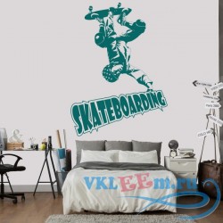 Декоративная наклейка Skateboarder Titled Flip Skateboarding Wall Stickers Gym Sport Art Decals
