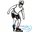 Декоративная наклейка Roller Skater Sports And Hobbies Wall Stickers Wall Art Decal