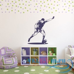 Декоративная наклейка Rugby Ball And Player Goal Kick Rugby Wall Stickers Gym Sport Decor Art Decals