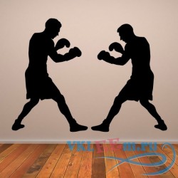 Декоративная наклейка два боксера на ринге