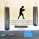 Декоративная наклейка Muhammad Ali Life As A Champion Quote Boxing Wall Stickers Sports Gym Art Decals