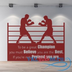 Декоративная наклейка To Be A Great Champion Wall Quote Boxing Wall Stickers Sports Gym Art Decals